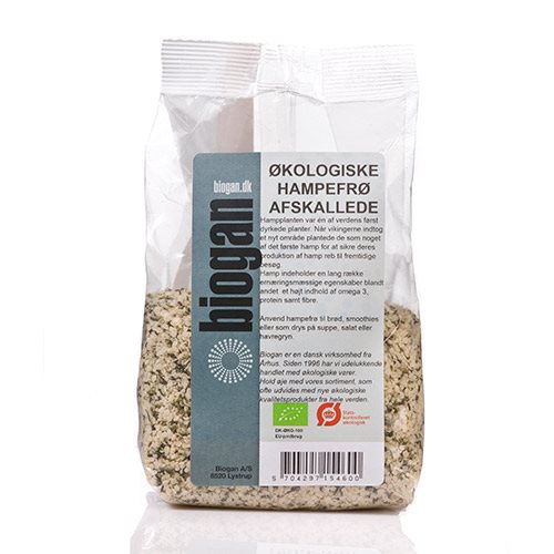 Biogan Hampefrø afskallede Ø (400g)