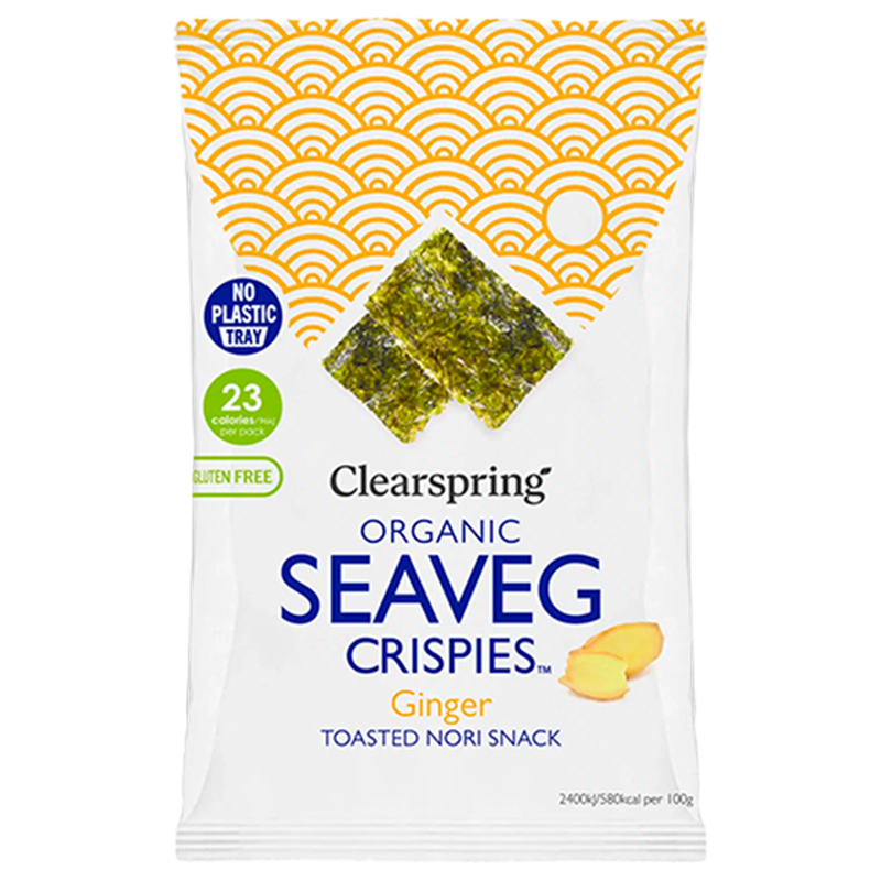 Clearspring Seaveg Crispies Ingefær Tang Chips Ø (4 g)