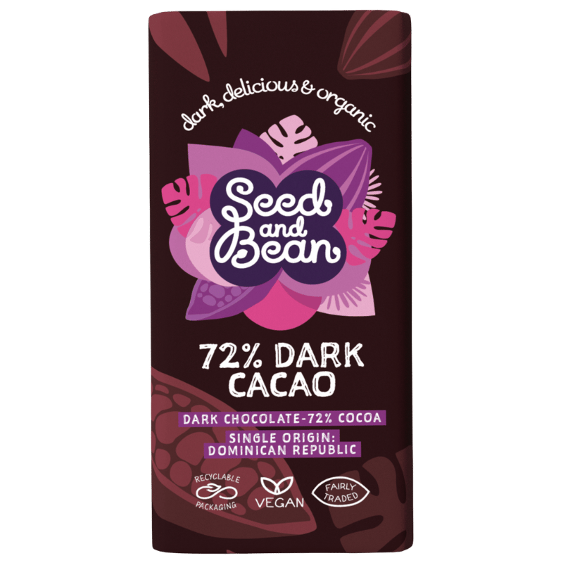 Mørk Chokolade 72% m. Seed & Bean Ø - 85 g.