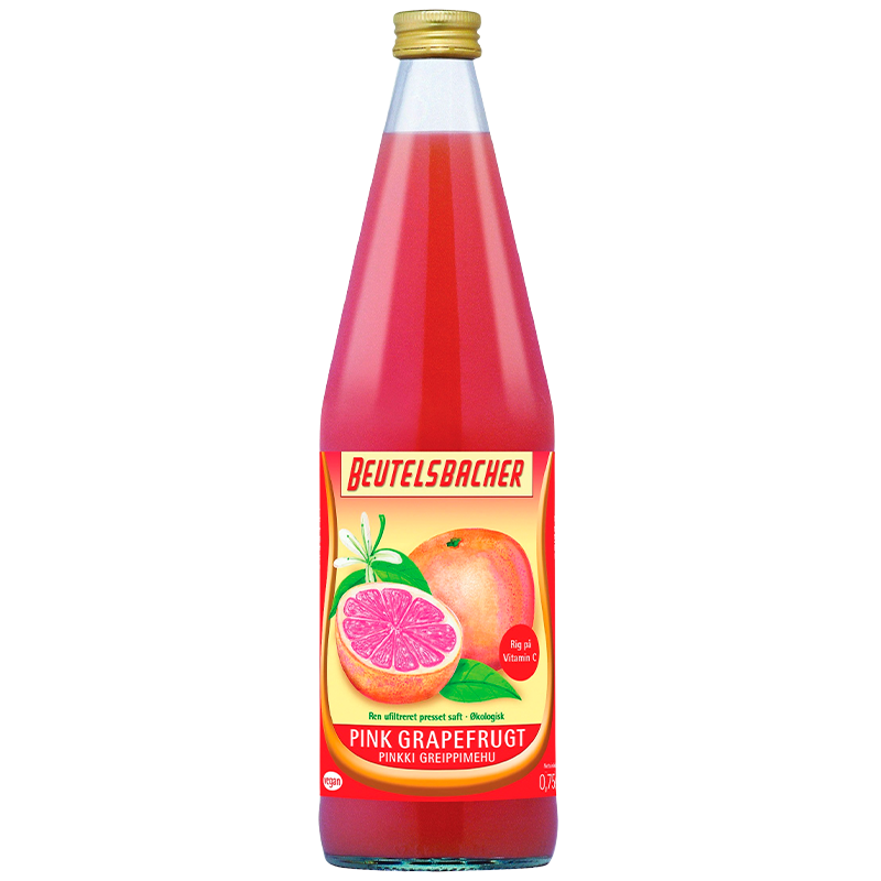 Pink Grapefrugt Saft Ø Demeter Beutelsbacher (750 ml)