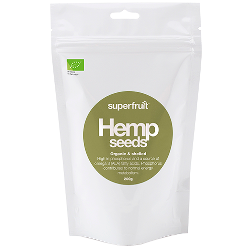 UDSALG Superfruit Hemp Afskallede Hampefrø Ø (200 g) køb billig