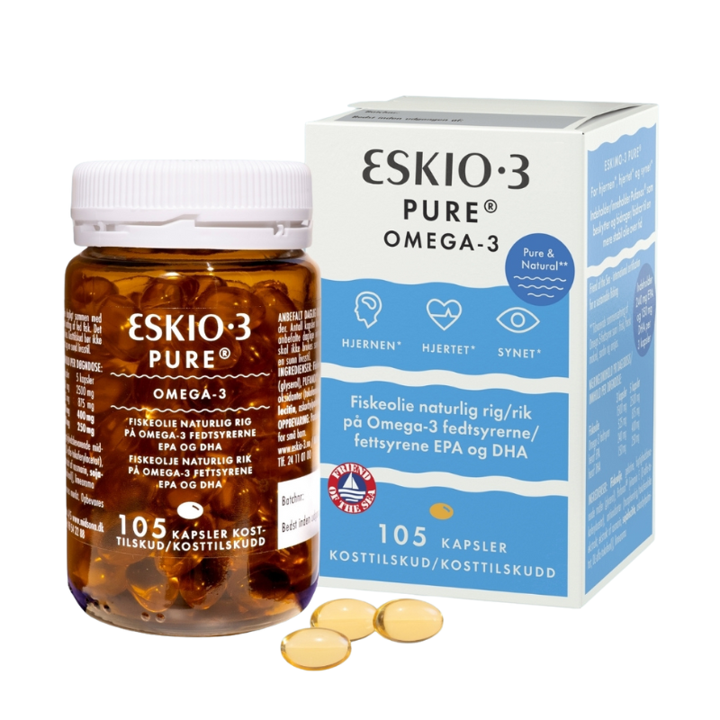 Tilbud Eskio 3 Fiskeolie (105 kap) køb billig
