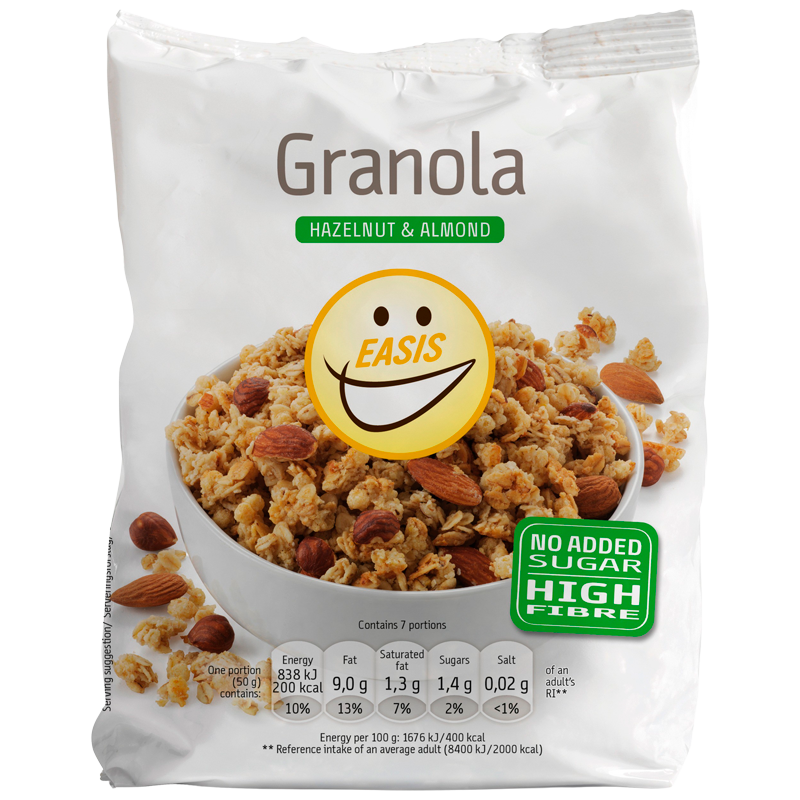 EASIS Granola Med Hasselnødder & Mandler (350 g )