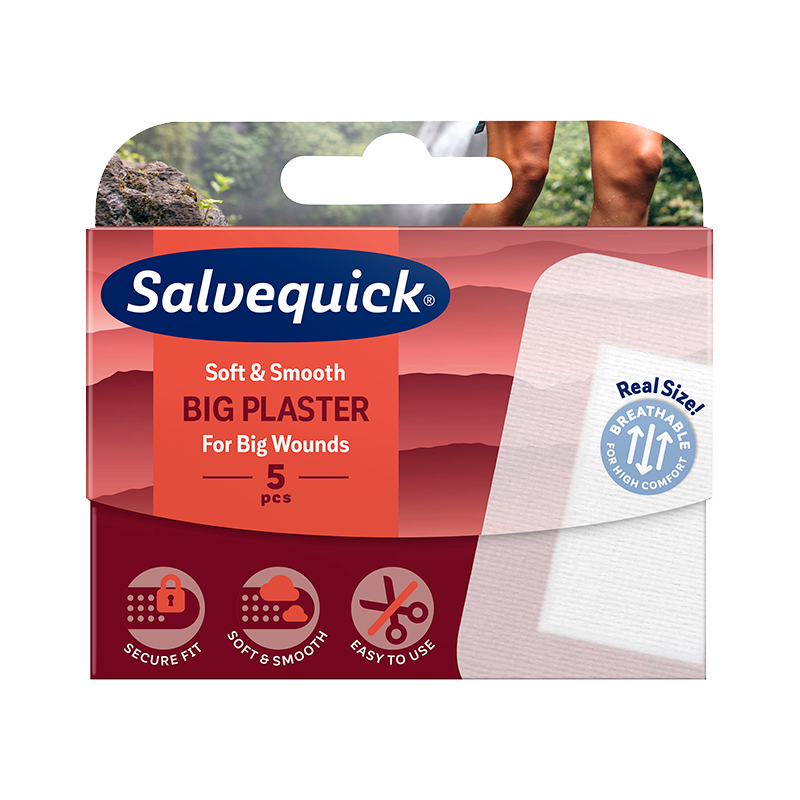 Salvequick Soft & Smooth, Big Wounds (5 stk)