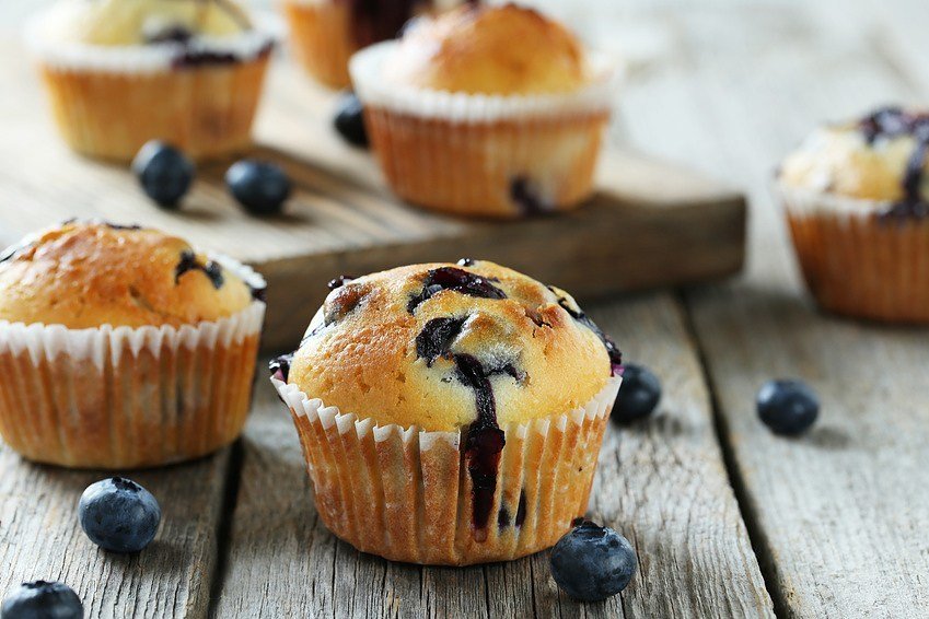 Blåbær muffins